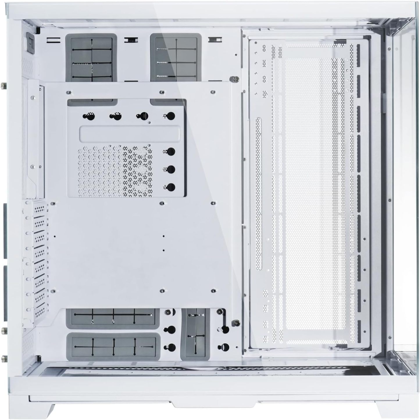 Lian Li Dynamic EVO XL - Up to 280mm E-ATX Motherboard - ARGB Lighting Strips - Up to 3X 420mm Radiator -Front and Side Tempered Glass Panels - Reversible Chassis- Cable Management (O11DEXL-W)