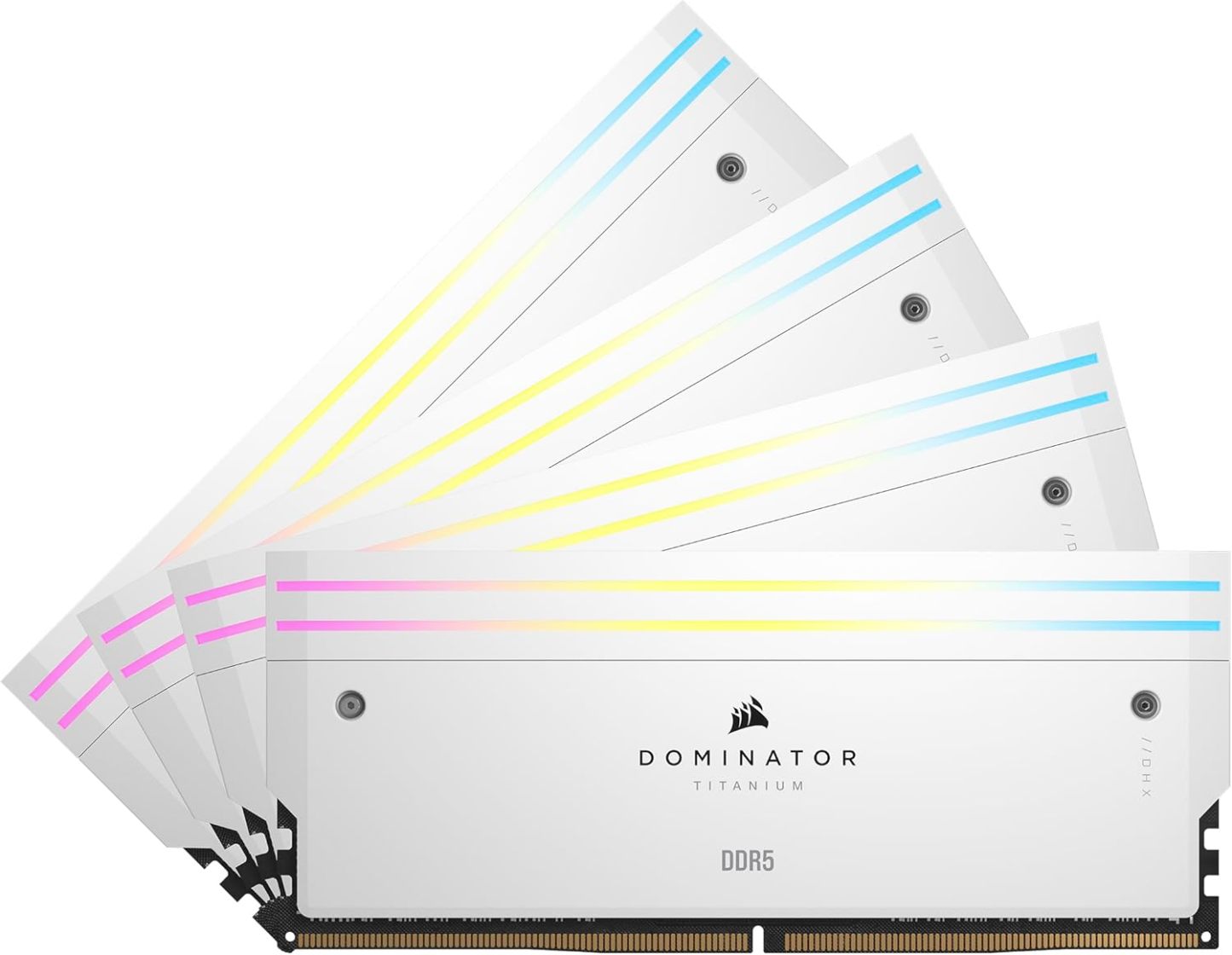 CORSAIR Dominator Titanium RGB DDR5 RAM 64GB (2x32GB) DDR5 6000MHz CL30 Intel XMP iCUE Compatible Computer Memory - White (CMP64GX5M2B6000C30W)