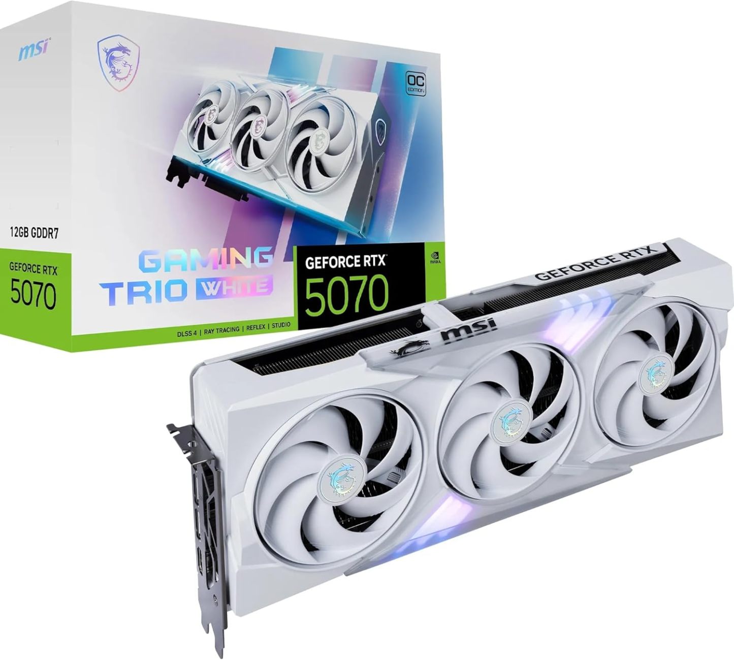 MSI GeForce RTX 5070 12G Gaming Trio OC White Graphics Board VD9067