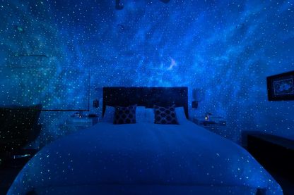 BlissLights Sky Lite Evolve - Star Projector, Galaxy Projector, LED Nebula Lighting, WiFi App, for Meditation, Relaxation, Gaming Room, Home Theater, and Bedroom Night Light Gift (Green Stars)