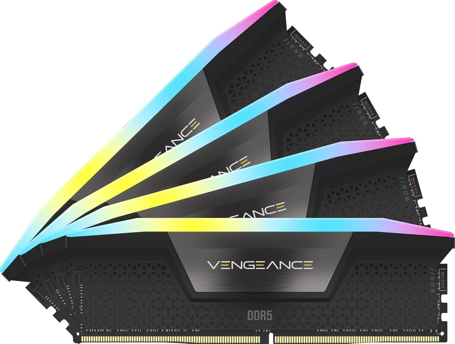 CORSAIR Vengeance RGB DDR5 RAM 32GB (2x16GB) Up to 6400MHz CL36-48-48-104 1.35V Intel XMP 3.0 Desktop Computer Memory - White (CMH32GX5M2B6400C36W)