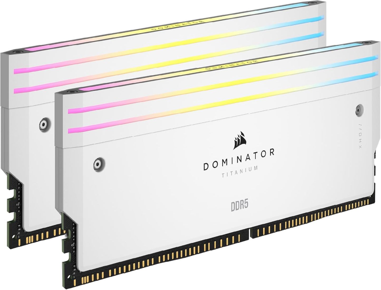 CORSAIR Dominator Titanium DDR5 RGB Light Enhancement Kit â€“ 2X Modules â€“ 0GB RAM â€“ iCUE Compatible â€“ White