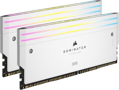 CORSAIR Dominator Titanium DDR5 RGB Light Enhancement Kit â€“ 2X Modules â€“ 0GB RAM â€“ iCUE Compatible â€“ White