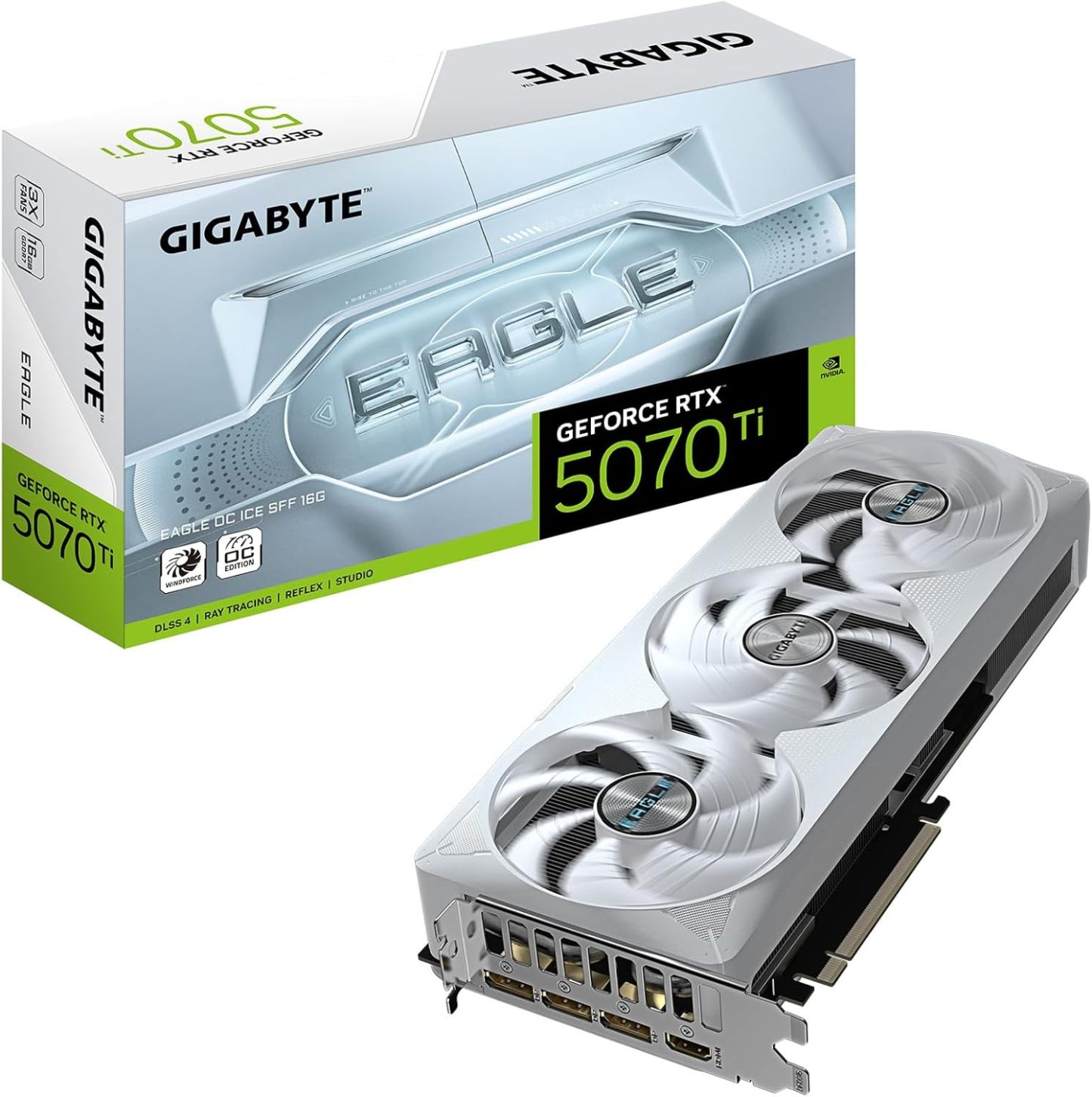 GIGABYTE GeForce RTX 5070 Ti AERO OC 16G Graphics Card, 16GB 256-bit GDDR7, PCIe 5.0, WINDFORCE Cooling System, GV-N507TAERO OC-16GD Video Card