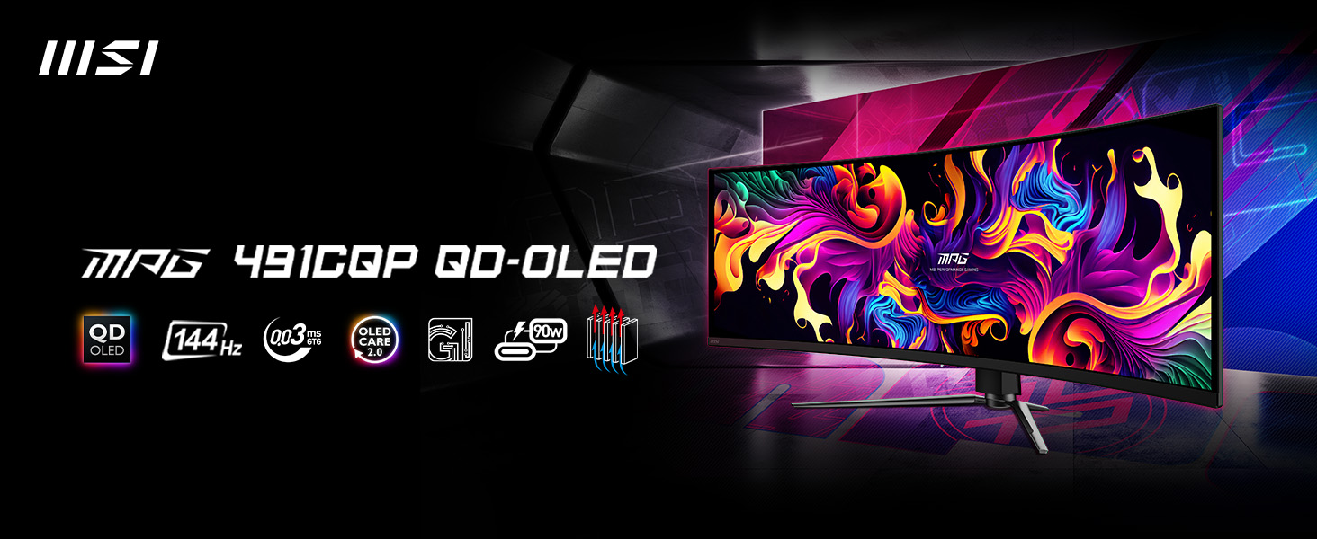 MPG 491CQP QD-OLED Gaming Monitor 