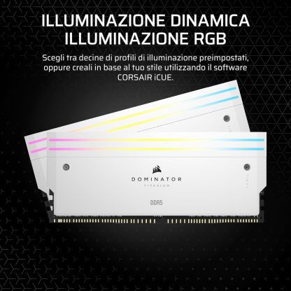 CORSAIR Dominator Titanium DDR5 RGB Light Enhancement Kit â€“ 2X Modules â€“ 0GB RAM â€“ iCUE Compatible â€“ White