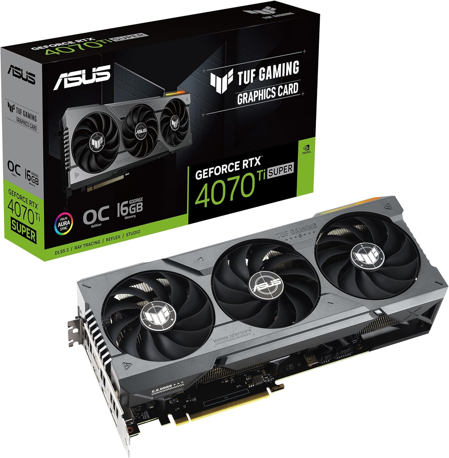 ASUS TUF GeForce RTX™ 5070 Ti 16GB GDDR7 White OC Edition Graphics Card, NVIDIA, Desktop (PCIe® 5.0, HDMI®/DP 2.1, 3.125-Slot, Military-Grade Components, Protective PCB Coating, Axial-tech Fans)