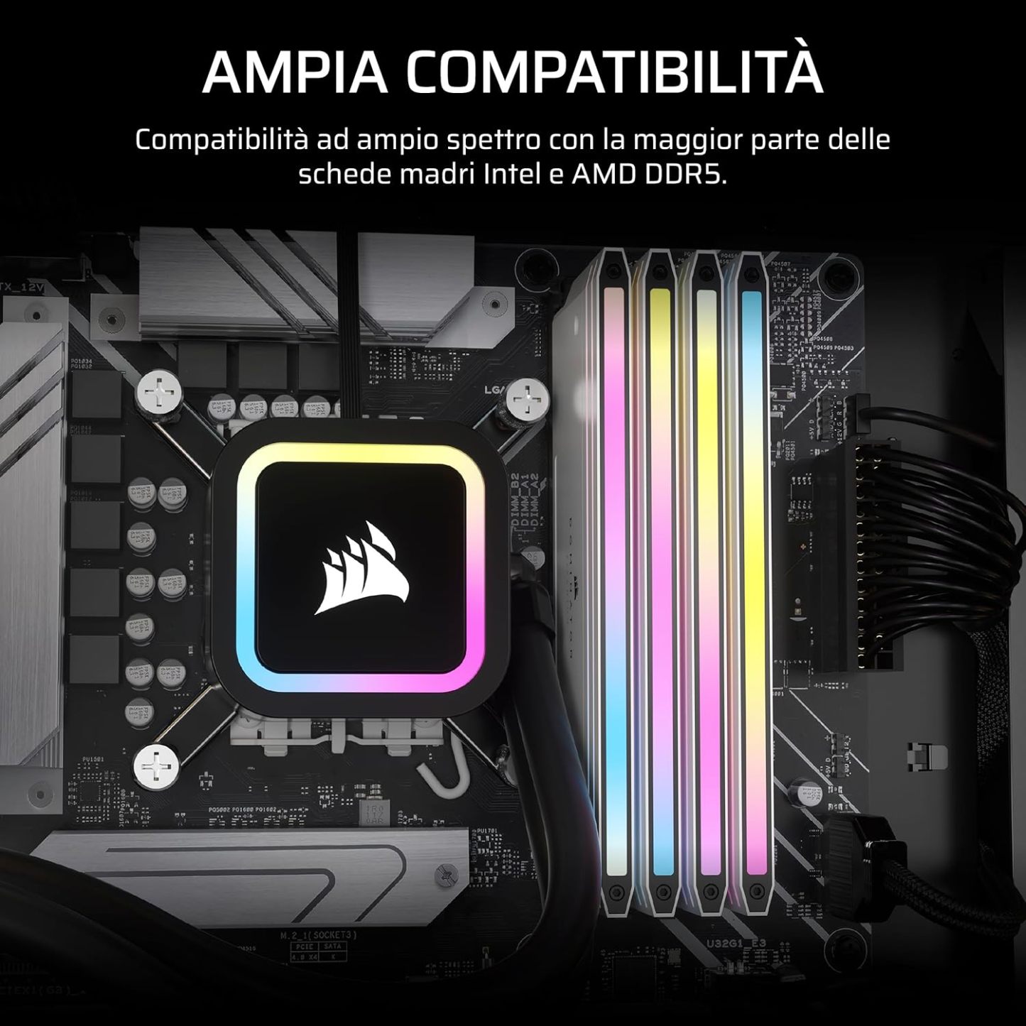 CORSAIR Dominator Titanium DDR5 RGB Light Enhancement Kit â€“ 2X Modules â€“ 0GB RAM â€“ iCUE Compatible â€“ White