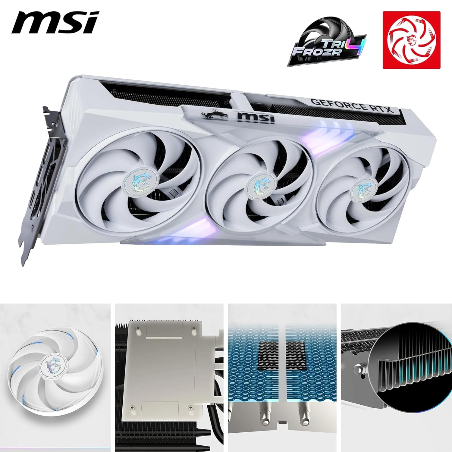 MSI GeForce RTX 5070 12G Gaming Trio OC White Graphics Board VD9067