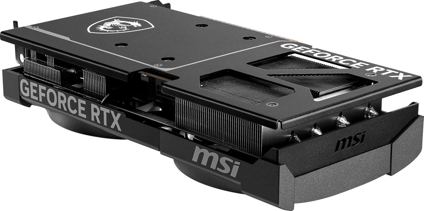 msi Gaming RTX 5070 12G Ventus 2X OC Black Graphics Card (12GB GDDR7, 192-bit, Extreme Performance: 2542 MHz, DisplayPort x3 2.1a, HDMI 2.1b, NVIDIA Blackwell Architecture)