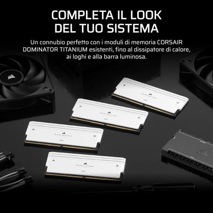 CORSAIR Dominator Titanium DDR5 RGB Light Enhancement Kit â€“ 2X Modules â€“ 0GB RAM â€“ iCUE Compatible â€“ White