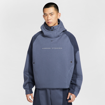 Men's Oversized Fleece-Paneled Hoodie