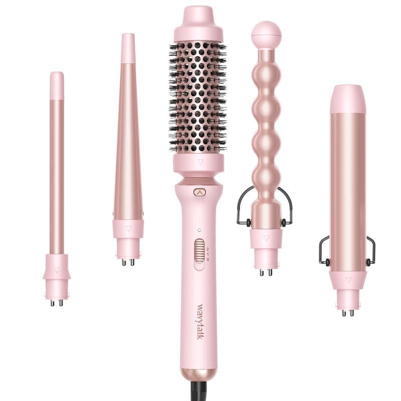 Wavytalk Multi Curl, 5 to 1 Ceramic Curling Wand, 1/2 a 11/2 pulgadas and cepillo