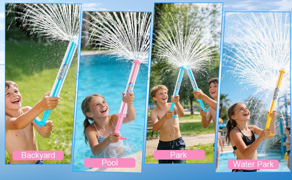 Outdoor Water Play Toy for Kids & Adults, Fireworks Water Gun with Dreamy Spray Effect, Ideal for Family Parent-Child Outdoor Play, Couples Beach Trips, Friends Camping Water Fights, Easy Pull Water Blaster for Summer Travel