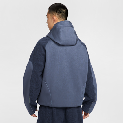 Men's Oversized Fleece-Paneled Hoodie