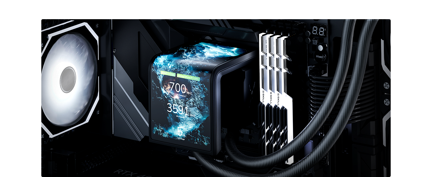 TRYX PANORAMA SE 360 ARGB White Liquid Cooler 360mm Waterfall Mode