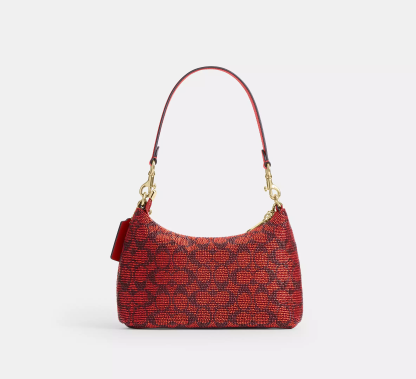 Teri Shoulder Bag In Signature Beaded Satin