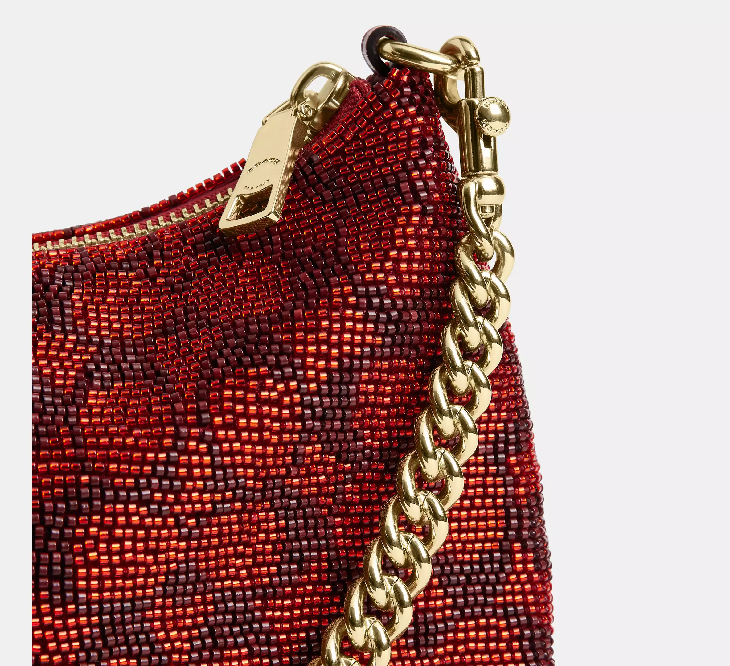 Teri Shoulder Bag In Signature Beaded Satin