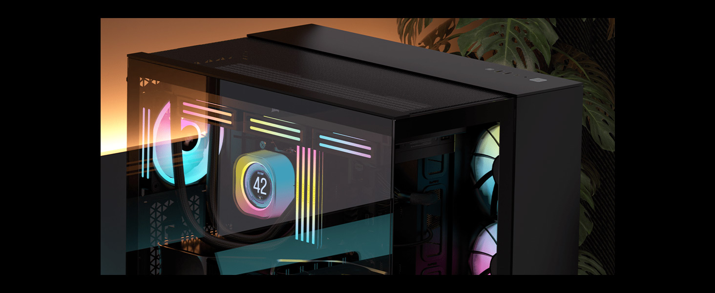 MICRO ATX, construcción de factor de forma pequeño, caja de PC de doble cámara