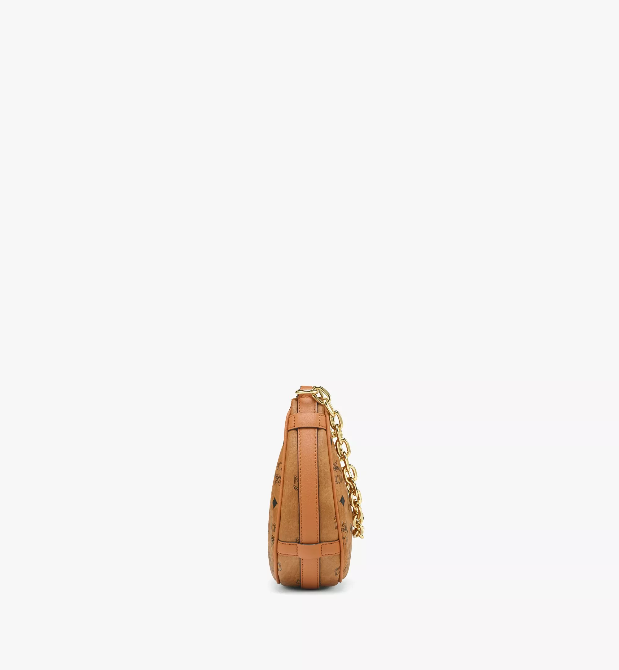 Aren Crescent Hobo Bag in Visetos（Small）