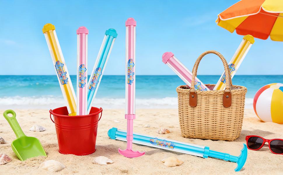 Outdoor Water Play Toy for Kids & Adults, Fireworks Water Gun with Dreamy Spray Effect, Ideal for Family Parent-Child Outdoor Play, Couples Beach Trips, Friends Camping Water Fights, Easy Pull Water Blaster for Summer Travel