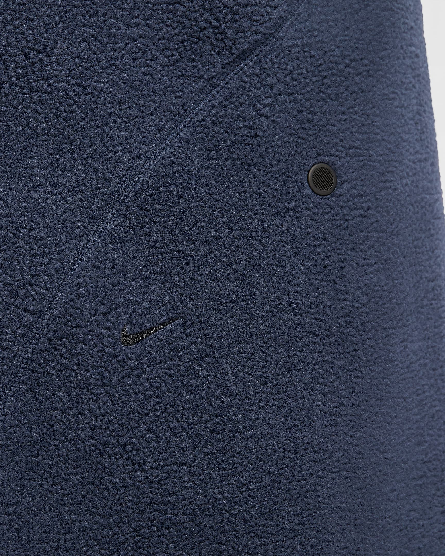 男子摇粒绒拼接直筒长裤