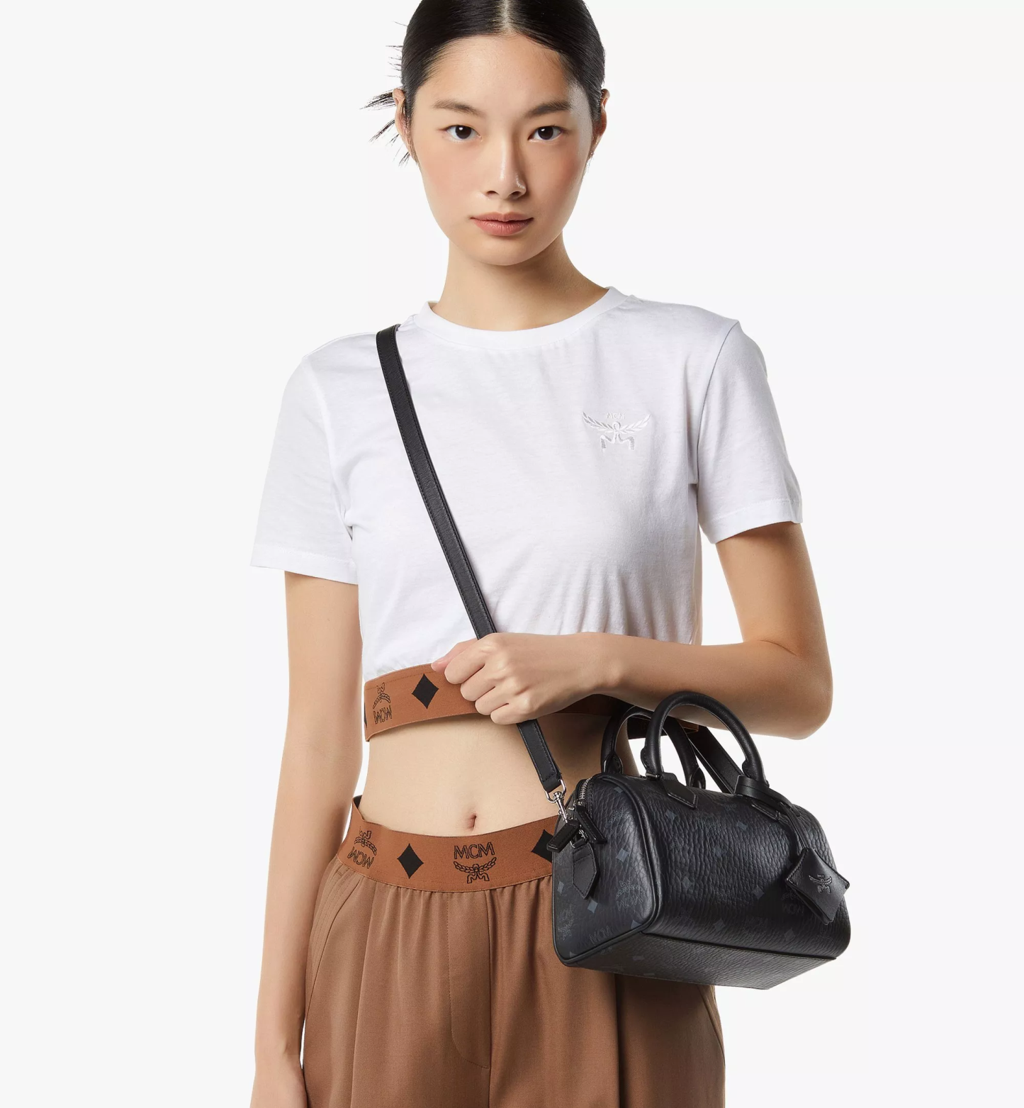 Ella Boston Bag in Visetos（Small）