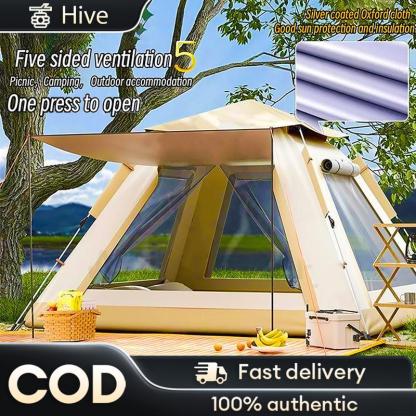 Camping tent Automatic Tent 4-6 people Waterproof and sun Proof Large size tent with canopy inflatable air tent