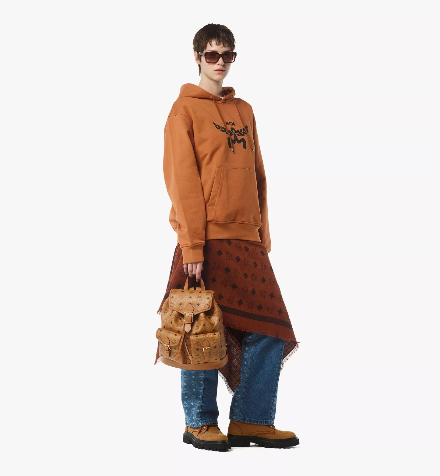 Aren Drawstring Backpack in Visetos（ Small）