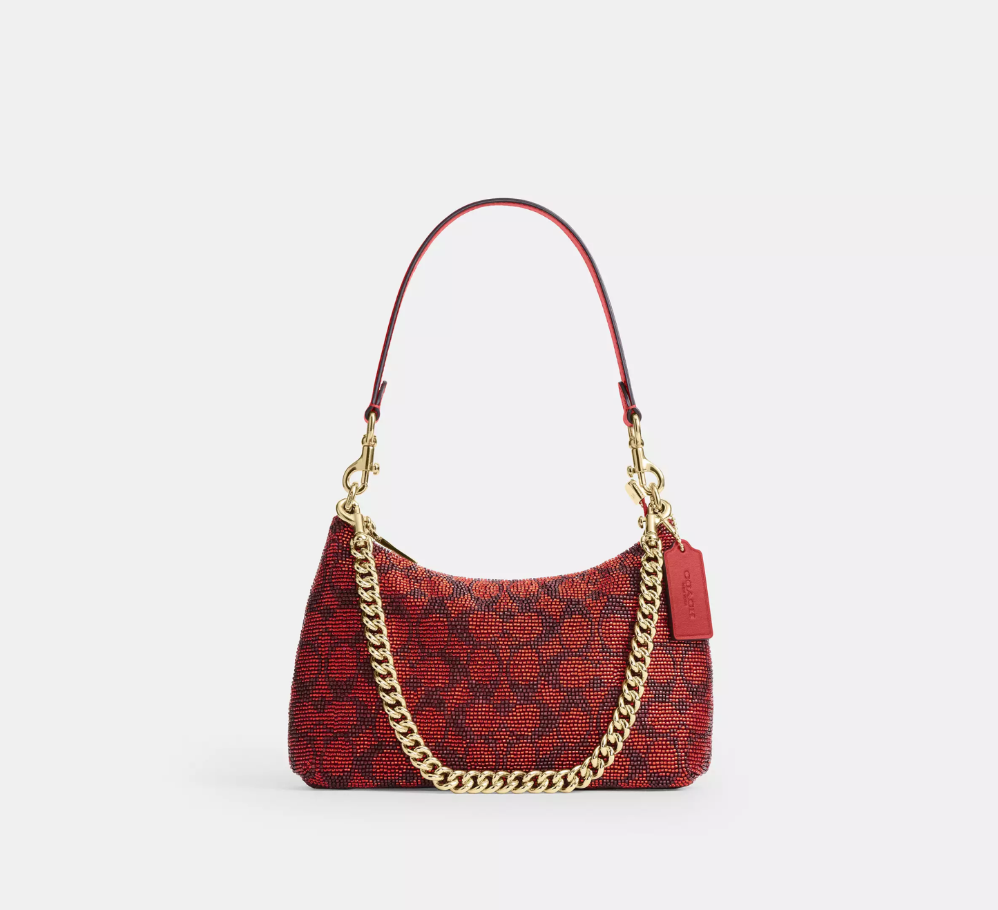 Teri Shoulder Bag In Signature Beaded Satin