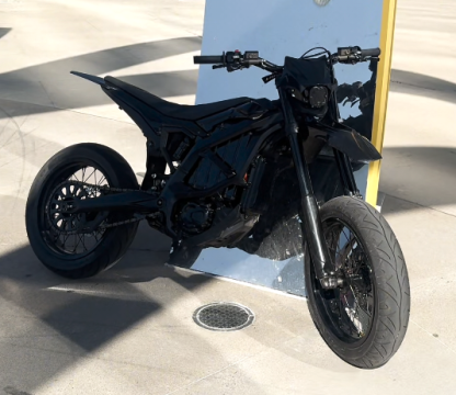 Full Gloss Black Custom Surron Light Bee Supermoto | Street-Tire Conversion, Stealth Urban Build