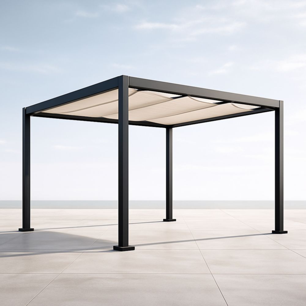 Gazebo in Alluminio Verniciato con Telo in Poliestere 3x3 m