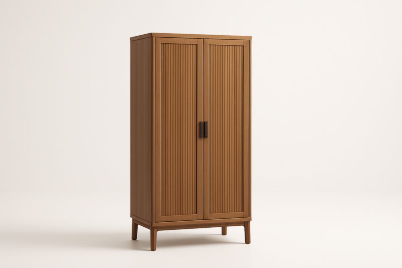 Armoire en Bois à 2 Portes Marron