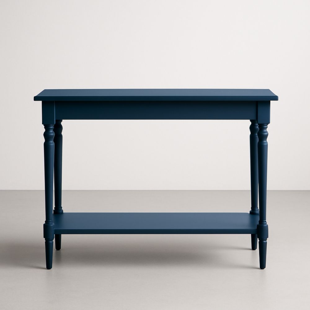 Console en MDF bleu et bois 120 x 40 x 80 cm