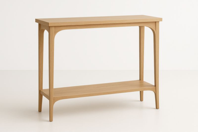 Table console bois 120x30x80 cm rectangulaire