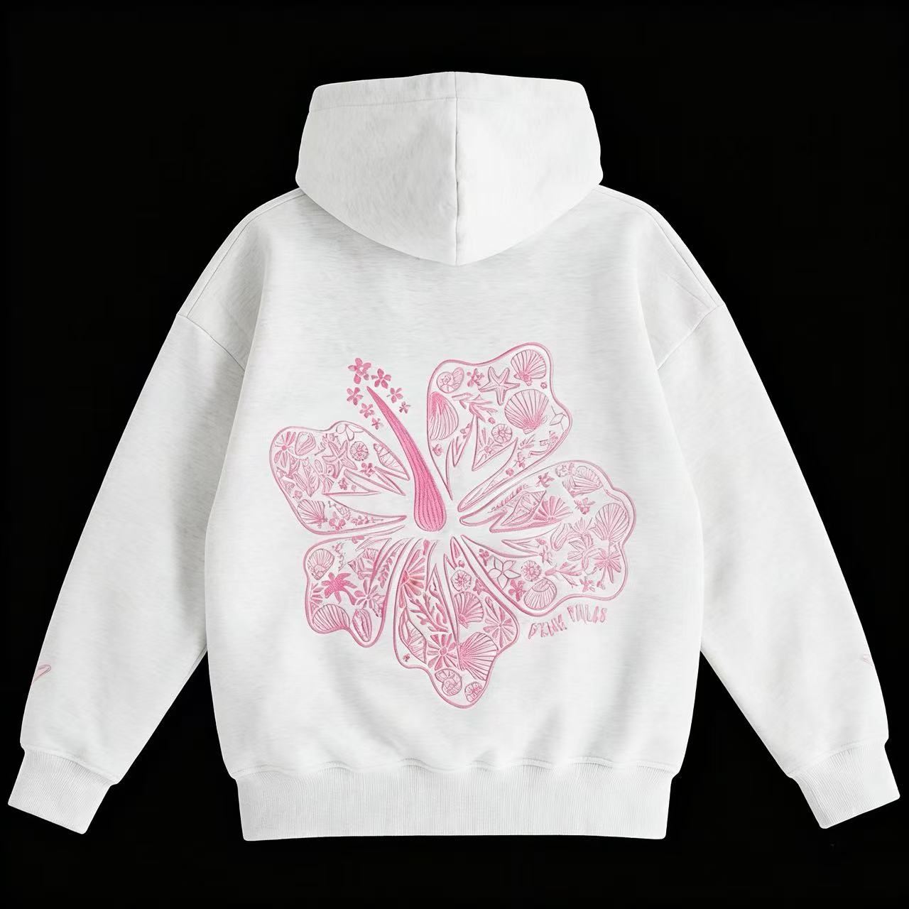 Embroidery Pullover Hoodie