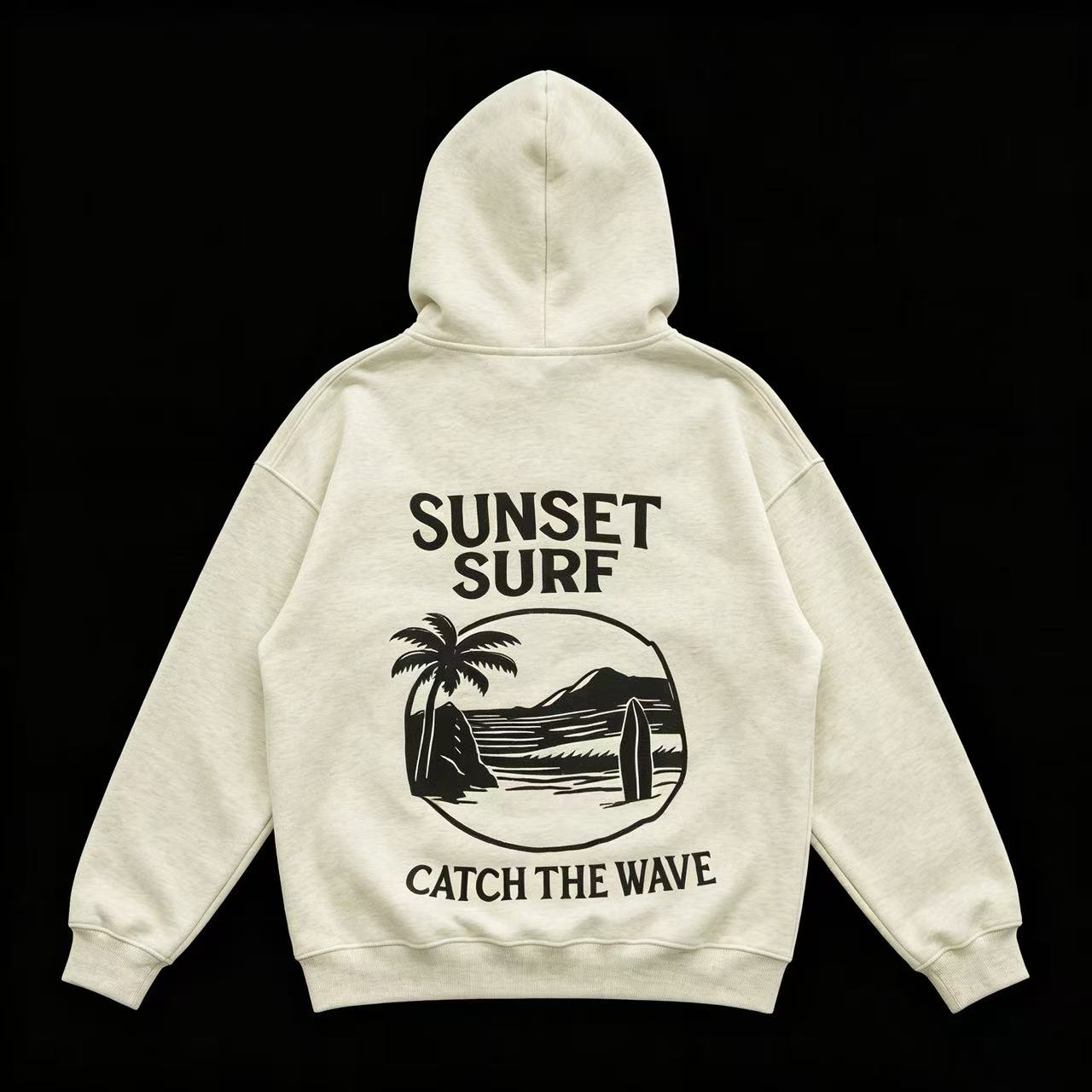 Sunset Surf Graphic Pullover Hoodie
