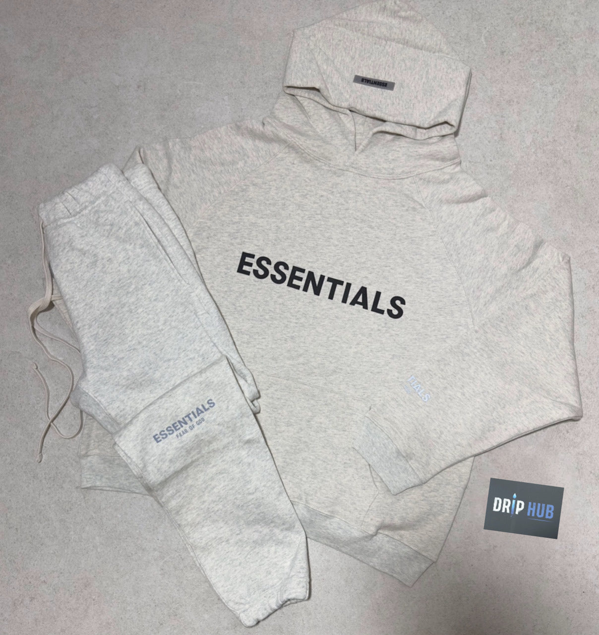 HEATHER OATMEAL’ Front Logo FULL TRACKSUIT
