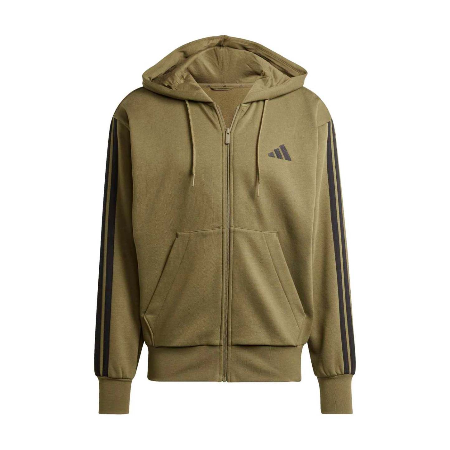 3 Stripes Fleece FZ Hoody -Mens