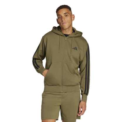 3 Stripes Fleece FZ Hoody -Mens