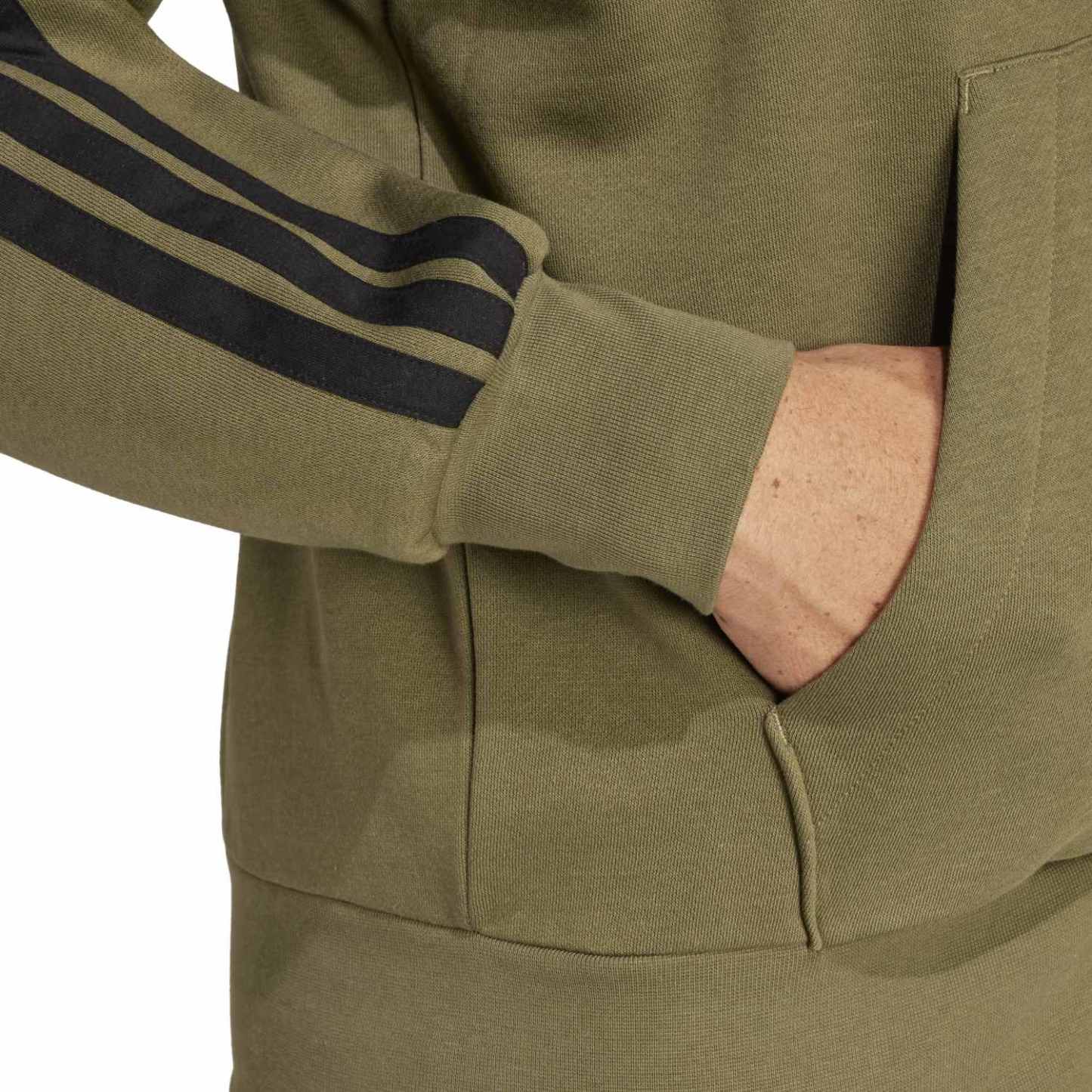 3 Stripes Fleece FZ Hoody -Mens