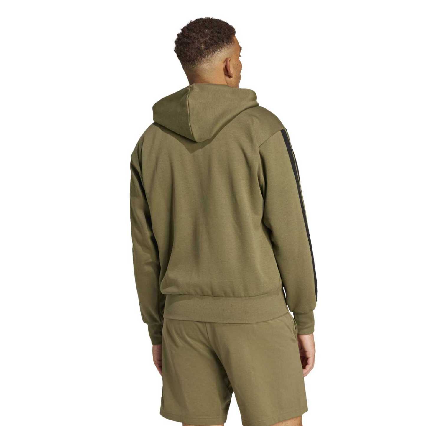 3 Stripes Fleece FZ Hoody -Mens