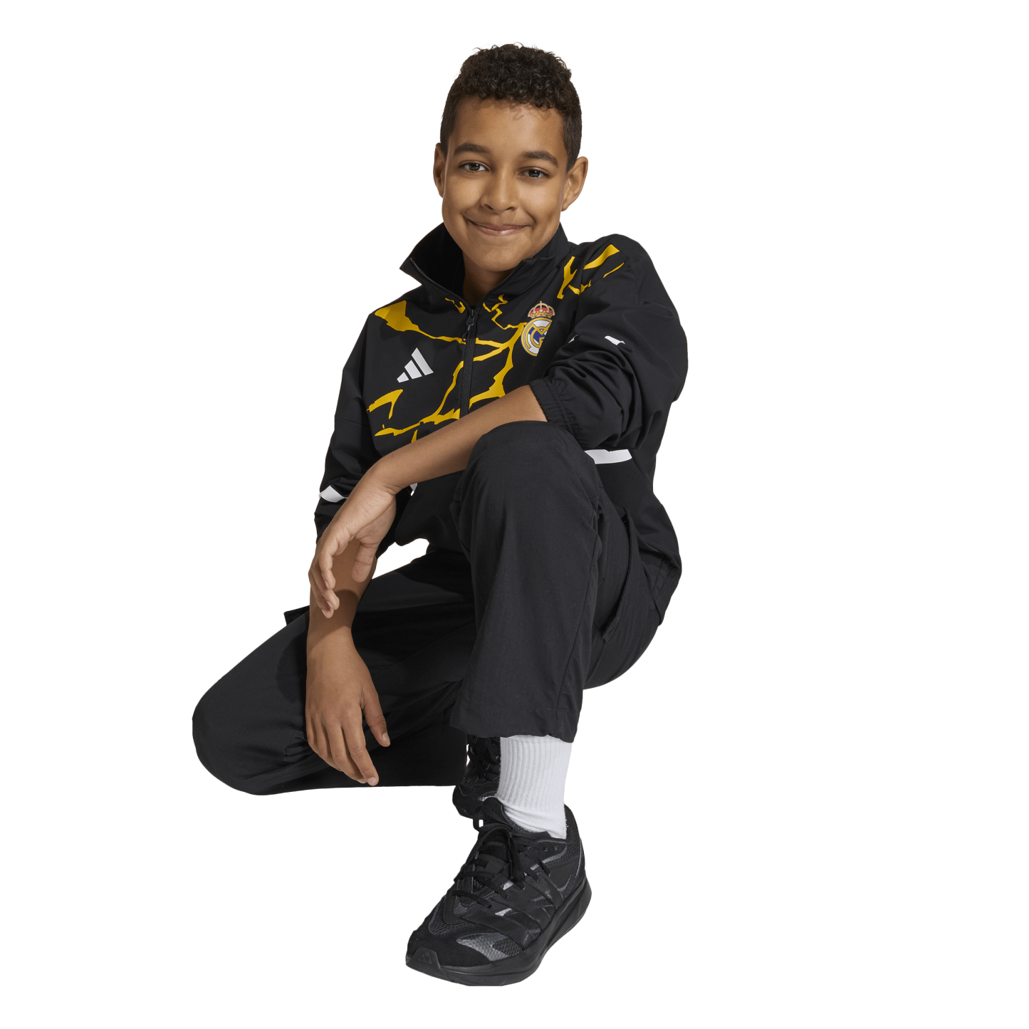 Real Madrid Avengers Z.N.E Anthem Youth Soccer Jacket - Black