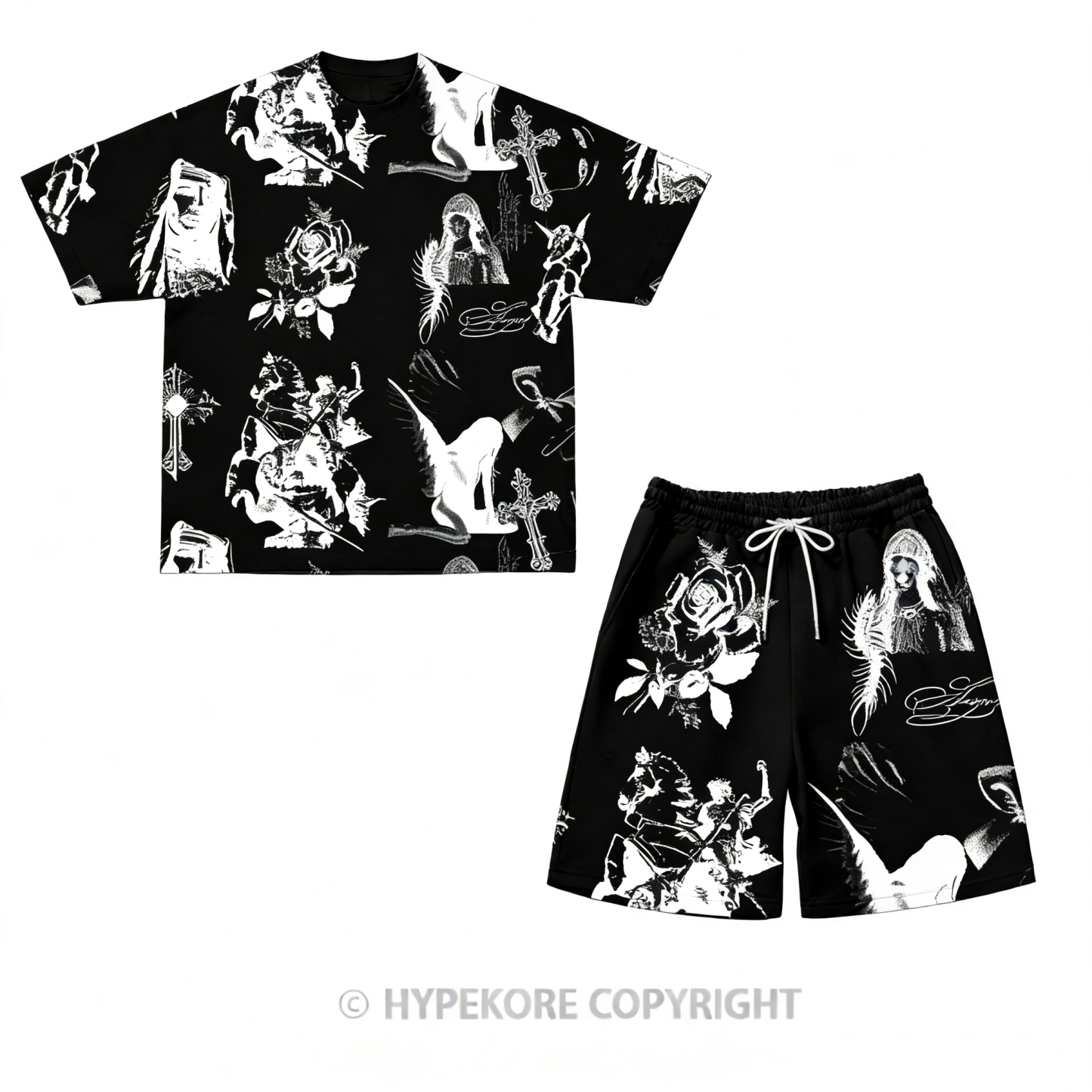 Baldwin IV Retro Print Short-Sleeve Set-Limited Sale