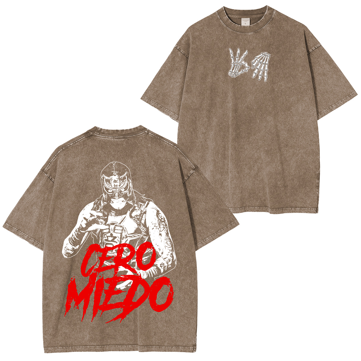 Cero Miedo ,Penta El Zero Miedo Unisex Washed T-Shirt-Limited Sale