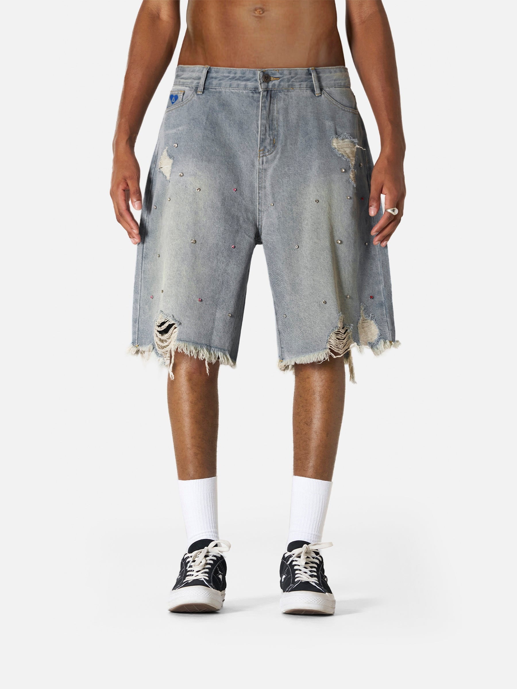 Aelfric Eden Rhinestone Application Jorts-Limited Sale