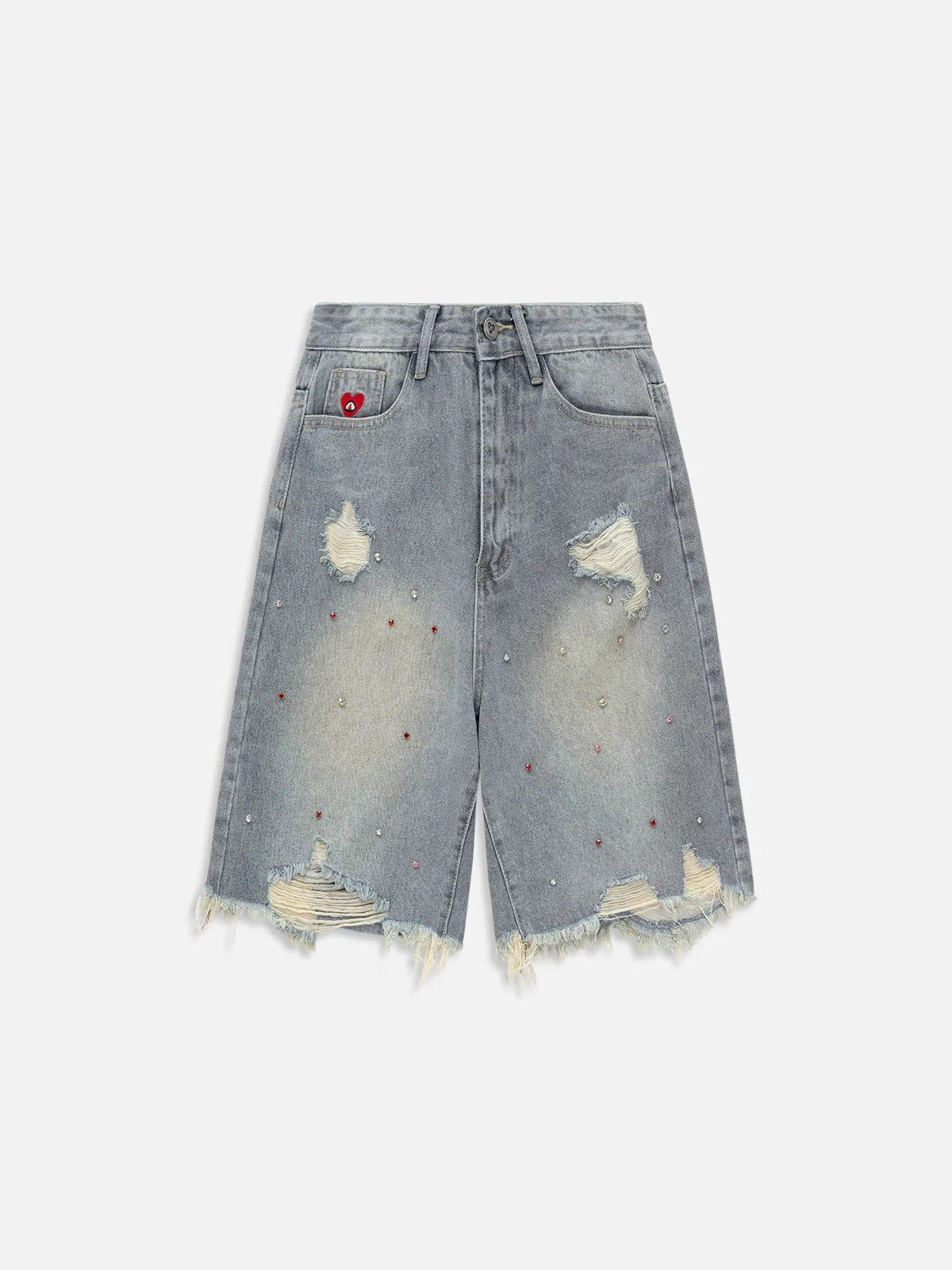 Aelfric Eden Rhinestone Application Jorts-Limited Sale