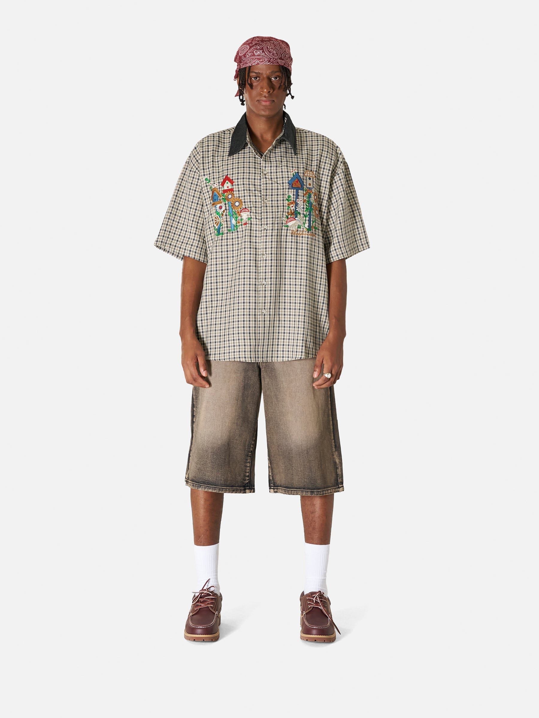 Aelfric Eden Plaid Embroidery Shirt-Limited Sale