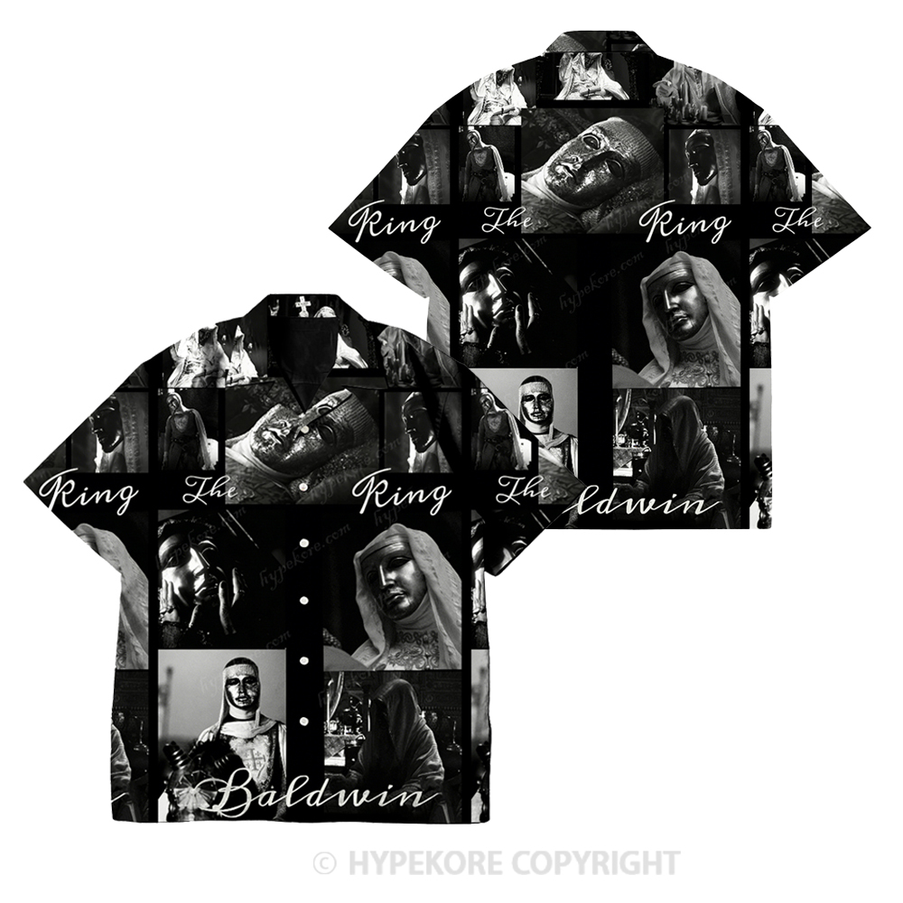 Baldwin IV Retro  Cuban collar short-sleeved shirt-Limited Sale