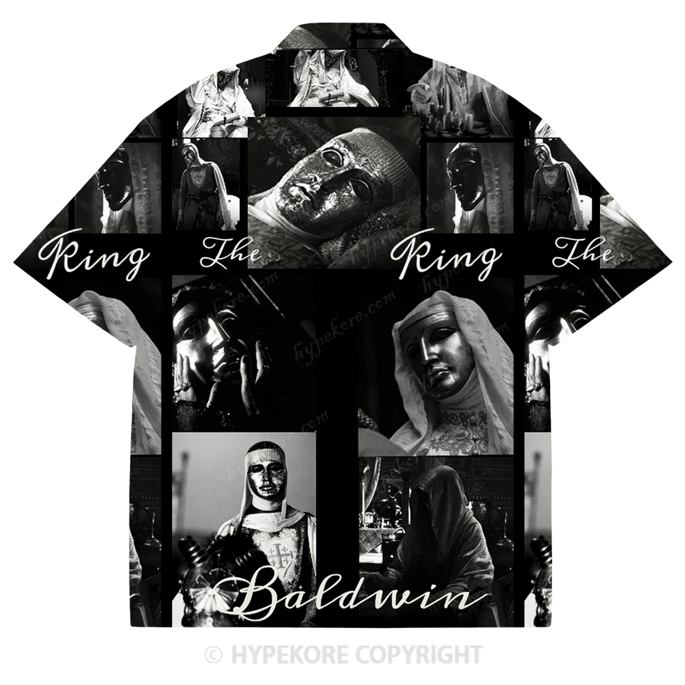 Baldwin IV Retro  Cuban collar short-sleeved shirt-Limited Sale